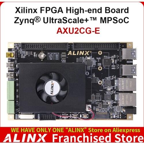 ALINX AXU2CG-E: Xilinx Zynq UltraScale+ MPSoC ZU2CG FPGA Development Board AI Vitis-AI DPU 4K Video