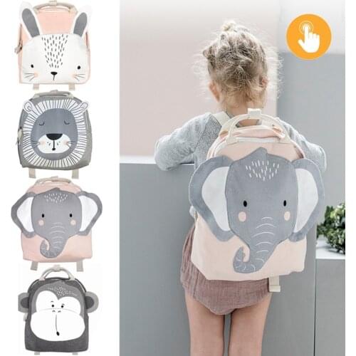 Cartoon Rabbit Plush Backpack Large Stuffed Animals Doll Backpack For Baby Kids Cute Schoolbag Rabbit Butterfly lion print Bag