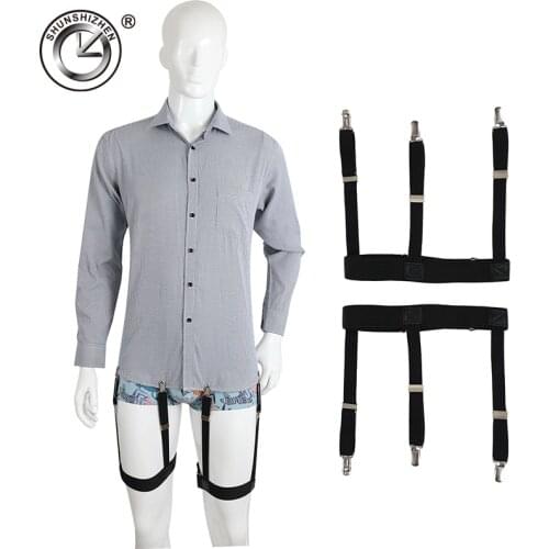 Stays Garters Sports Business Suspenders Braces For Shirts Gentleman Leg Elastic Men Shirt Suspenders