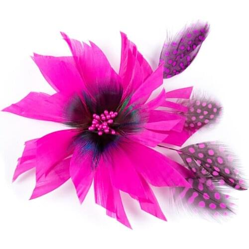 Rose Guinea Fowl Goose Feathers DIY Wedding Jewelry Making Accessories Carnival Corsage Decoration Plumes For Crafts Wholesale