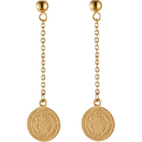 Cross Earrings For Women Hanging Earrings Set Stainless Steel Jewelry Women Drop Earrings 2021 Trend Fashion Jewelry Accessories