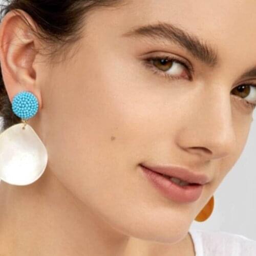 JERPVTE Vintage Earrings for women Fashion Geometric statement earring 2018 metal Dangle earing Hanging trendy jewelry