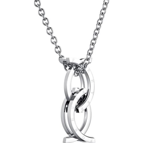 Words Letter Deformation Circle Foldable Telescopic Pendant Necklace For Men Women Korean New Design Fashion Trendy Jewelry