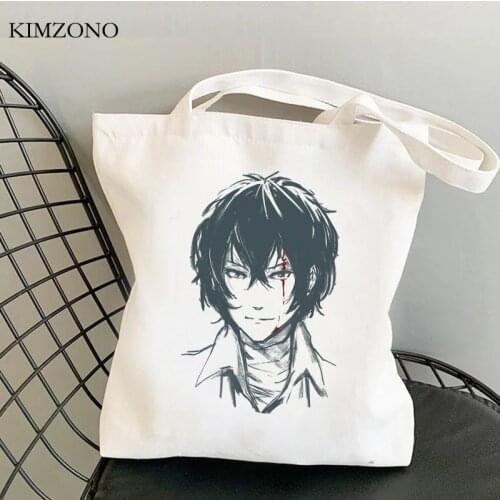 Bungou Stray Dogs shopping bag shopping shopper grocery handbag reusable bag bolsas reutilizables sacola woven string sac toile