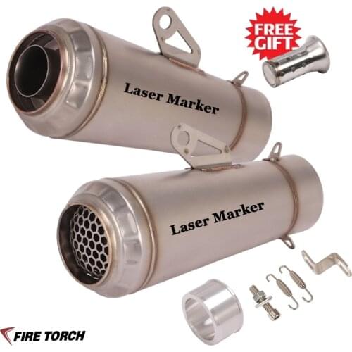 51MM 60MM Universal Motorcycle Left Right GP Exhaust Pipe Scooter Escape Muffler DB Killer For KTM Z1000 S1000RR CBR650R