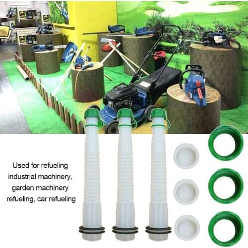 3 Sets Replacement Gas Can Spout Parts Stopper and Vent Cap Gasket Fuel Container Parts Tools Kits