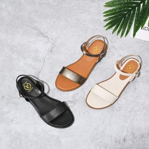 SKLFGXZY New Summer Style Women Sandals Cool The Beach Women Shoes Real Cowhide Comfortable Lady Sandals