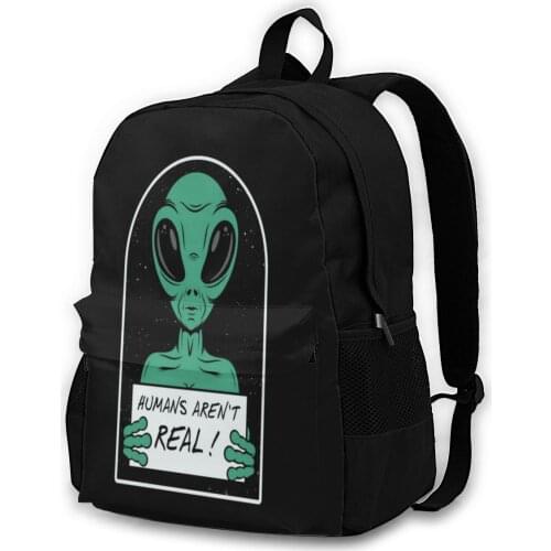 Alien Backpacks Camping Woman Pattern Backpack Aesthetic Polyester Bags