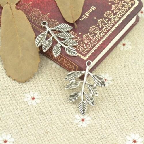 15pcs alloy Tibetan Silver Plated tree leaf Charms Pendants for Jewelry Making DIY Handmade Craft 35*28mm Q329