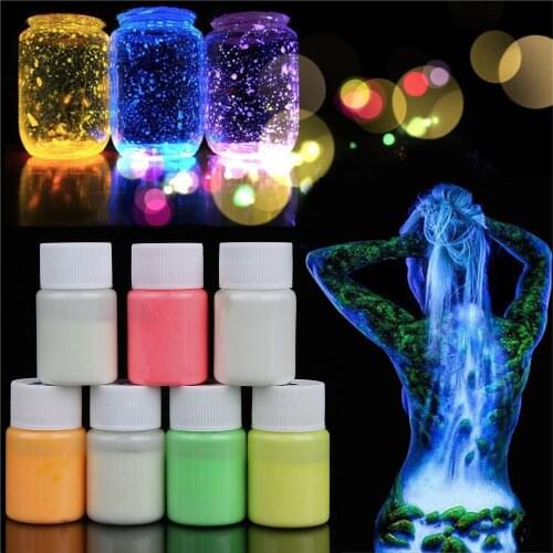 20g Fluorescent Night Running Tattoo Body Luminous Paint Glow in the Dark Acrylic Paint Bright Pigment Makeup Art DIY Nail Tools