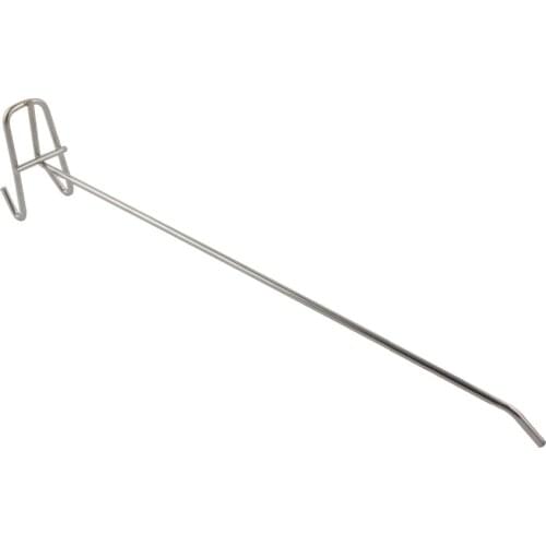 25pcs 300mm Length Popular Supermarket Grid Wall Bracket Display Hooks Metal Chrome-plated Hooks