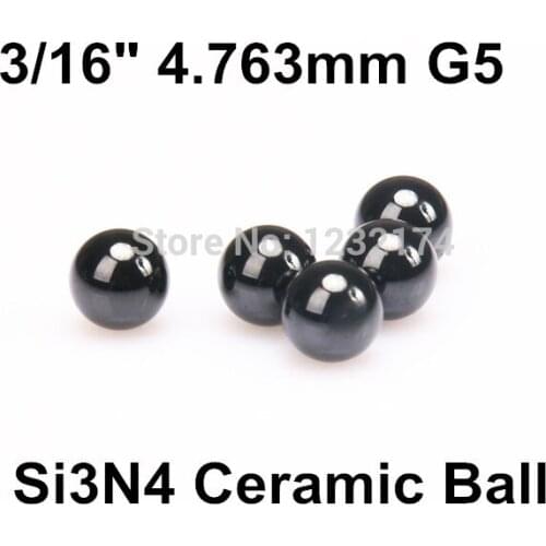 3/16" 4.763mm Silicon Nitride Ceramic Ball Si3N4 G5 1000PCS used in Bearing,Pump,Valve ball, linear slider 4.763mm ceramic ball