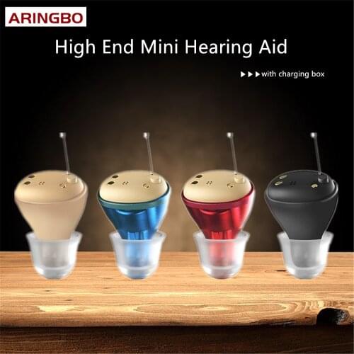 High End 4-color CIC Invisible Hearing Aids 20 Channel Digital Rechargeable Memory Function Noiseless Intelligent Hearing Aid