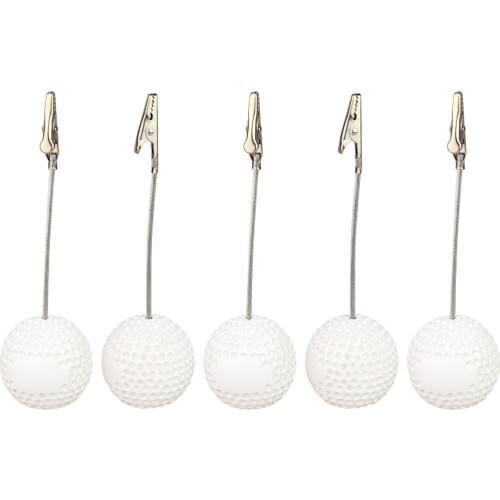 Lot 5pcs Golf Ball Base Alligator Wire Photo Clip,Memo Holders,Wholesale Office Table Place Card Clamp, Paper Weight