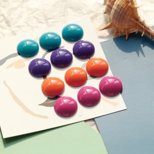 Retro Showa color resin Banmaru Japanese DIY hand-made accessories earrings jewelry materials ins wind