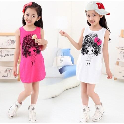 Kids 2020 Summer Clearance Girls Cotton Sundress Summer New Childrens Clothing Childrens Cute And Pretty Dresses