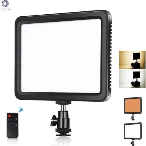 Cadiso 116 LED Bi-color 3300-5600K Photo Dimmable Studio Light Makeup Video Camera Lamp with Remote Control for Tiktok YouTube