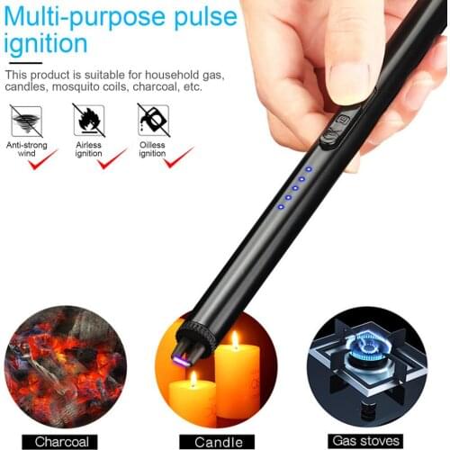 Arc Lighting Tool Portable Hook Rechargeable Lighter Anti-strong Wind Kitchen BBQ Tool Smoking Accessorie For Camping Hiking