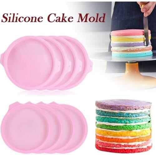 Round Cake Pans Silicone Baking Molds Non-Stick Quick Release Bakeware Pan For Kitchen TS2 used to make breads jellies pies