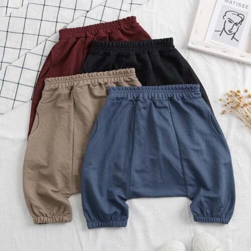 Summer Boys Shorts 2020 New Children Shorts Thin Loose Silk Cotton Baby Boys Beach PP Shorts QZ102