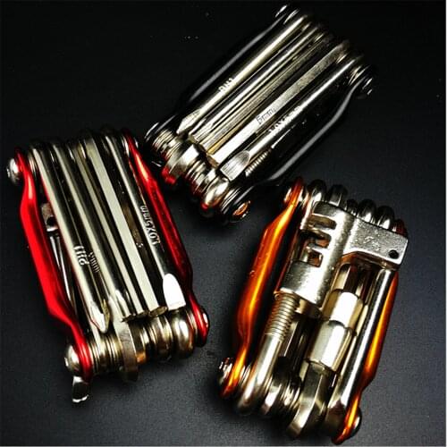 Multifunction 11 In1 Bicycle Repairing Set Bike Repair Tool Kit Wrench Screwdriver Chain Hex Spoke Mountain Cycling Tools