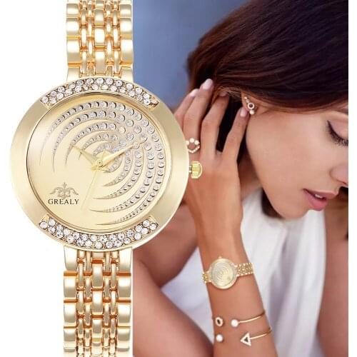 Fashion Quartz Crystal Rhinestone Watch Brand Luxury Bracelet Women Watches Ladies Casual Dress Sport WristWatch Reloj Mujer