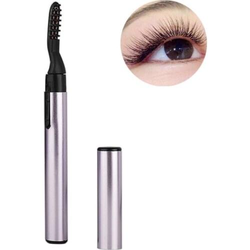 Newest Mini Electric Clip Eyelash Curler Fast Heating Long Lasting Hot Eyelash Tool Supply Fast Bending Travel Outdoor Portables