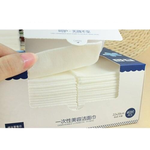 20pcs Disposable Facial Towel Organic Cotton Pads Cleansing Wipes Travel Make Up Wipe Pulp Towel Face Wash Skin Care Paper wipe