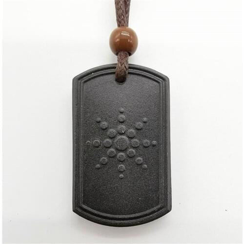 Anti EMF Radiation Protection Energy Scalar Pendant Women Men Quantum Magnetic Field Therapy Retro Natural Stone Necklaces