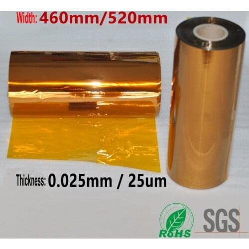 Polyimide Film 25um Electric Heating Film High Temperature Resistant PI Film 0.025mm Thick Insulating Gold Paper FPC Film