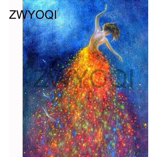 Full Round Diamond painting dancing girl starFull Square Diamond mosaic dancing girl star 5D DIY Diamond embroidery Cross stitch