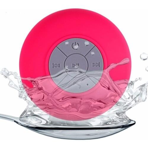 NO-BORDERS BTS-06 Portable Mini Wireless Bluetooth Speaker Waterproof Sucker Speaker with Mic HIFI Subwoofer Shower Music Player