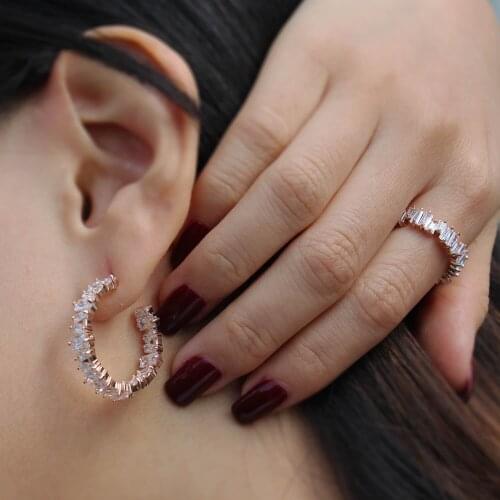 Fashion Ladies hoop Earring 3colors Round-Shape elegant Brilliant Austrian Cubic Zirconia Hoop Earrings for Women drop shipping