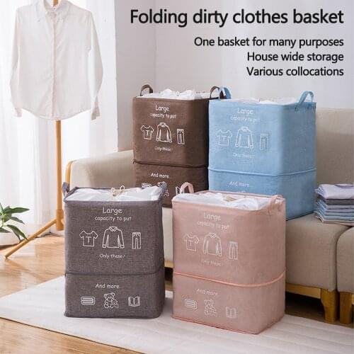 Foldable Dirty Clothes Basket Storage Bag Clothing Drawstring Bag Large Capacity Shopper bag Closet Closet Storage Bag