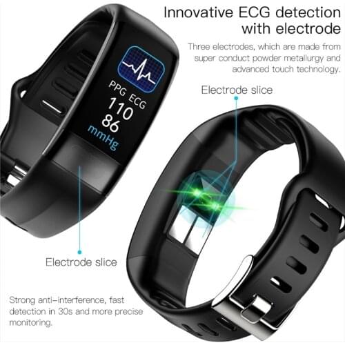 Smartband P11 Plus ECG Smart Band Watch Heart Rate Monitor PPG Bracelet Blood Pressure Waterproof Wristband
