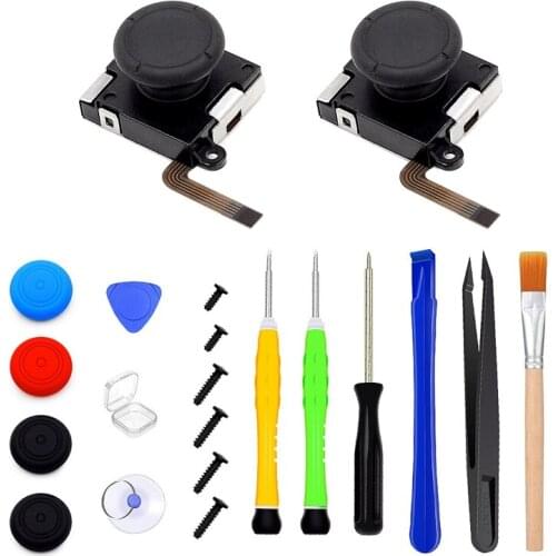 Replacement Joystick 3D Analog Thumb Stick for Nintendo Switch Joy-Con - Include Tri-Wing Screwdriver Thumbstick Caps