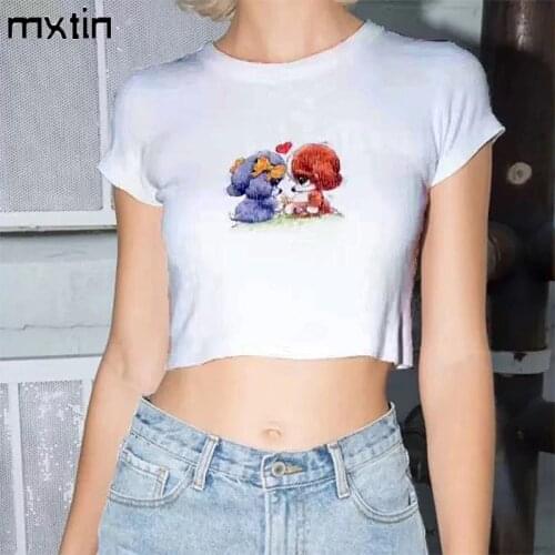 Womens clothes 2020 summer t shirt women cute casual short elasticity tops tees short sleeve O-neck female ladies t-shirt