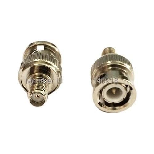 1PC BNC Male Plug to SMA Female Jack RF Coax Adapter convertor Straight Nickelplated NEW wholesale