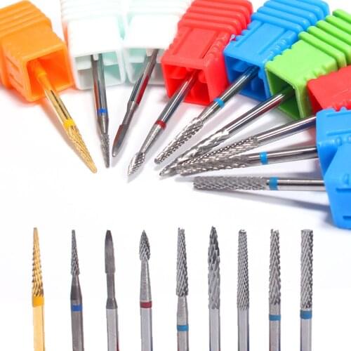 1pc Carbide Nail Drill Bit Nail Drills Files For Electric Manicure Machine Cuticle Remove Nail Art Equipment Tool Accessory