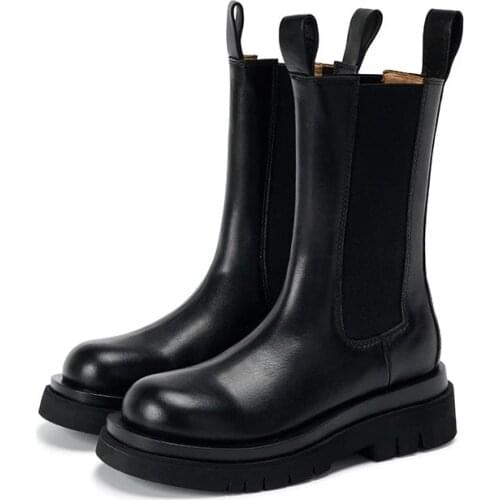 2021 New Fashion Luxury Chelsea Martin Boots Ladies Ankle Boots Chunky Winter Ankle Boots BV Boots Brand Designer Leather Boots