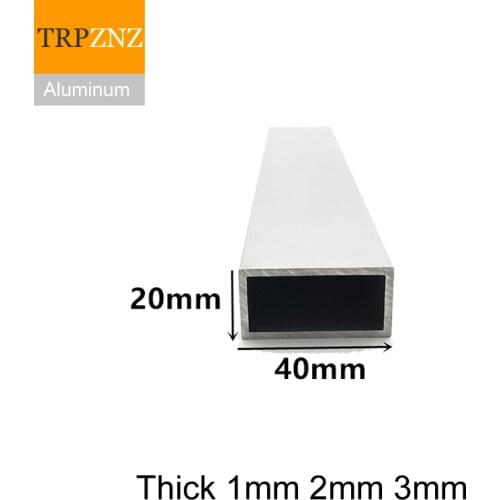 20x40mm,thick 1mm/2mm/3mm,Rectangular aluminum tube profile,6063 Aluminum square pipe,Aluminum profile for decoration