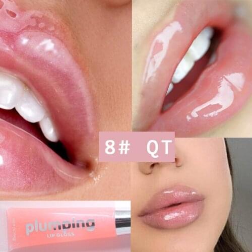 9 Color Plumping Lip Gloss Nutritious Lip Plumper Moisturizer Lipstick Makeup for Gift Shiny Cherry Volume Tint Glitter Lipgloss