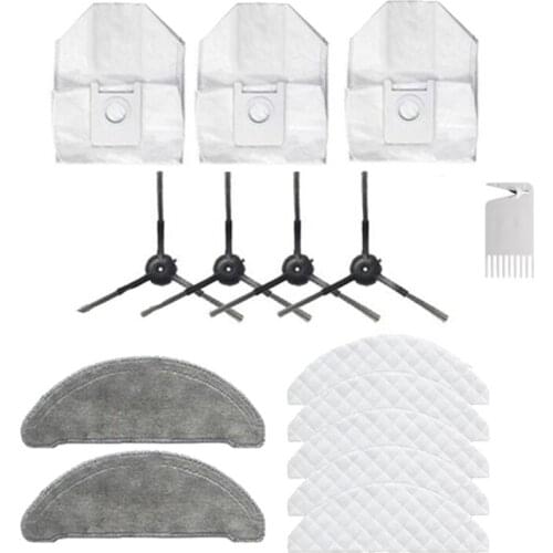 Promotion!Mop Cloth Dust Bag Side Brush Disposable Mop for ROIDMI EVE Plus Robot Vacuum Cleaner Parts