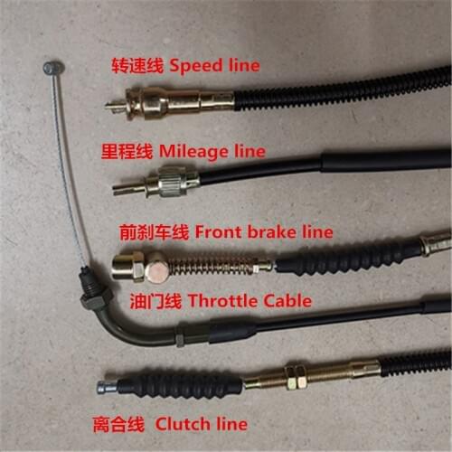 Motorcycle accessories full car cable for CG125 throttle front brake mileage meter code table clutch line cable
