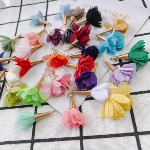 DIY jewelry accessories temperament cloth flower earpiece pendant accessories accessories materials