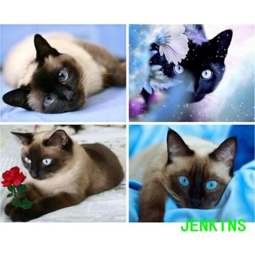 Diamond Painting Cat Animal 5d Diy Diamond Embroidery Animal Gift Home Decor Picture Of Rhinestones Cross Stitch Kits Jenkins