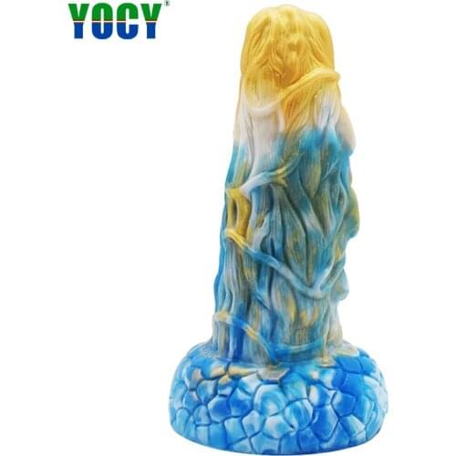 YOCY New Golden Huge Anal Butt Plug Soft Silicone Toys Fantasy Dildo Tree Root Texture Massager Anus Monster Sexy Products