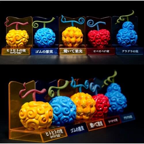 Anime One Piece 7cm Devil Fruit Decoration Pirate Luffy/Ace/Law/Newgate/Sengoku Devil Fruit Action Figure Collection Model Toy