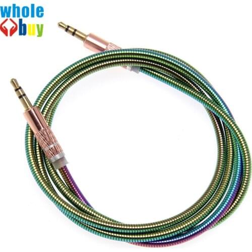 AUX Gradient color cable 3.5mm for Car Audio Cable Headphone Extension Code for Phone MP3 Car Headset Speaker 500pcs/lot