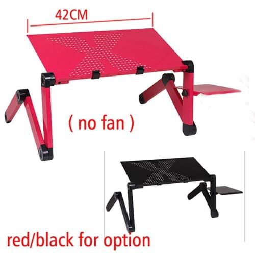 No fan ) 42cm DL-LPT-1B aluminum laptop stand on table bed for lazy man no cooling fan